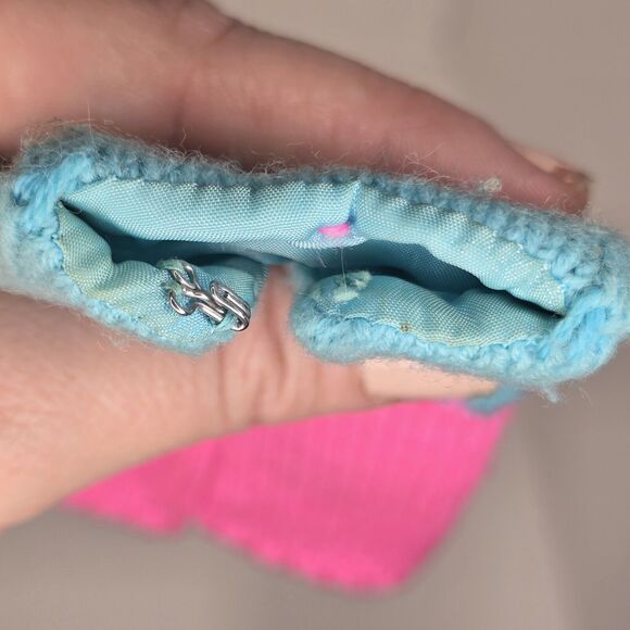 Vintage Barbie Doll Mod Mini Blue Pink Green 60's Knit Dress #1804 Dress Only - Picture 4 of 5